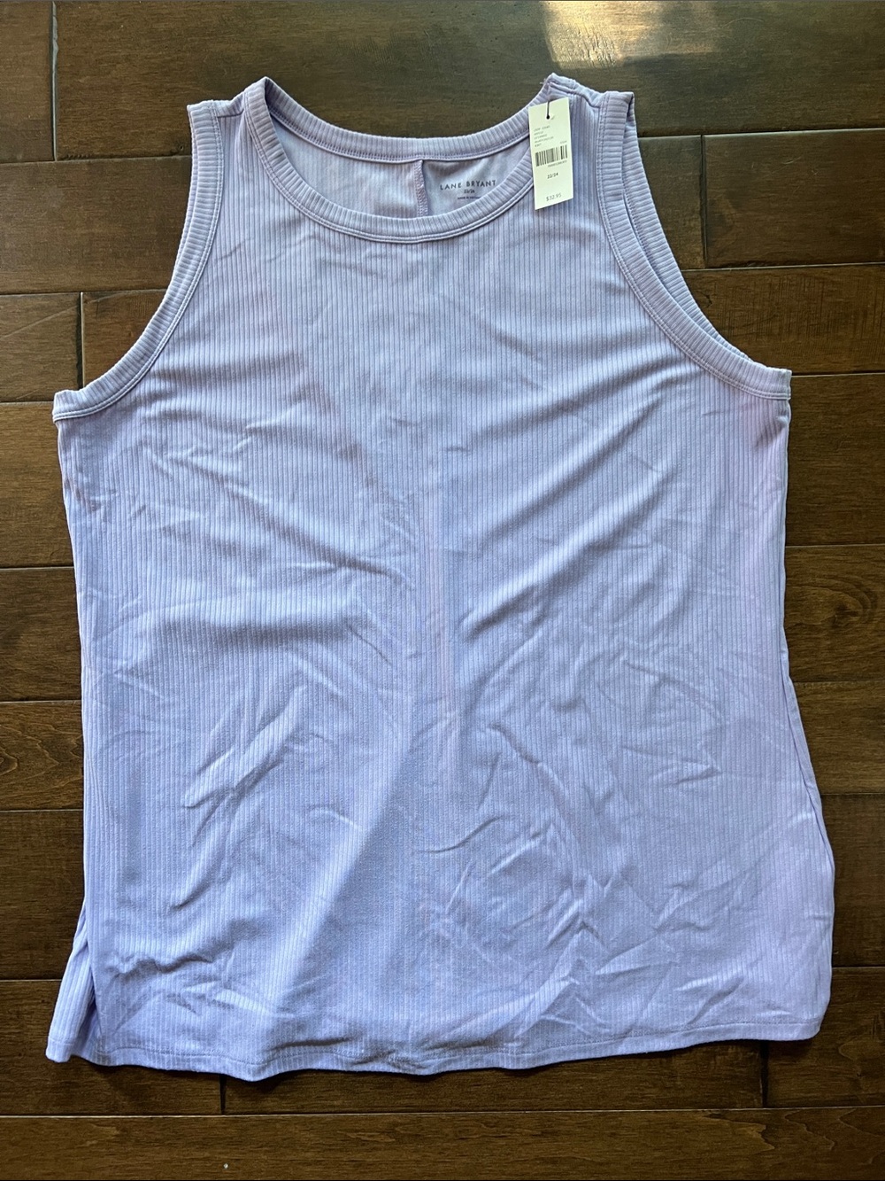 Lane Bryant Light Lavender Ribbed Tank Top